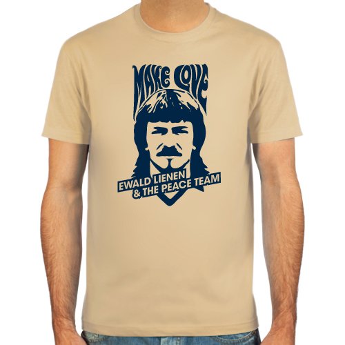 T-Shirt Ewald Lienen ::: Farbauswahl: skyblue, sand, weiß oder deepred ::: Fußball-Kult