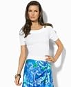 Lauren by Ralph Lauren Monestine Short-Sleeve Sweater with Toggle