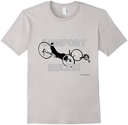 Men's Recumbent Trike Comfort Rules Abstract Tee XL Silver