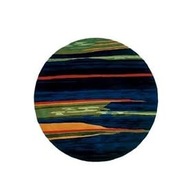 Flying Skies Area Rug, 7'9 ROUND, MIDNIGHT by Home Decorators Collection