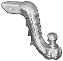 DefenderWorx 23008 Polished Aluminum Dragon Claw Forged 8" Drop 10,000 lb Gross Vehicle Weight