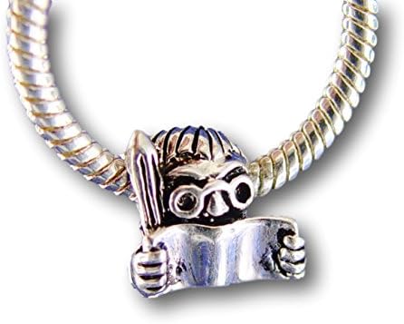 Bajul Women's Sterling Silver Plated European Charm Bead Harry Potter Wizard