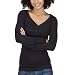 Mossimo Supply Co. Juniors V-Neck Henley Top - Heather Gray