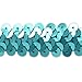 Expo International 20-Yard of 2-Row Metallic Stretch Sequin Trim, 7/8-Inch, Aqua Blue