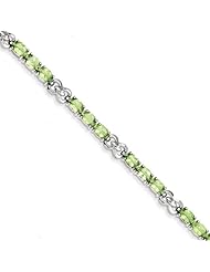 Sterling Silver Peridot Bracelet, Best Quality Free Gift Box Satisfaction Guaranteed