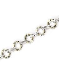 14kt Yellow Gold Fancy Diamond Circle Bracelet 0.25ct TW