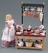Reutter Porcelain Miniature Kitchen Rack with Accessories