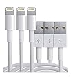 [Apple MFI Certified] 3 Pack - 8-pin Lightning to USB Cable Cord 3.3 Feet(1 Meters) Charge and Sync Cable for iPhone 5 5S 6 6 Plus iPad mini mini2 Air (3 Pack 1 Meter) (3 Pack White)