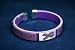 Purple Ribbon Fabric Bangle Bracelet - Find The Cure (Adult Size-Retail)