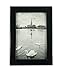 Golden State Art, Black Photo Wood Collage Frame with Real Glass (4x6)