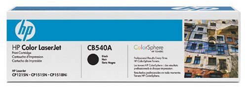 HP Original Color LaserJet CB540A Black Print Cartridge with ColorSphere Toner