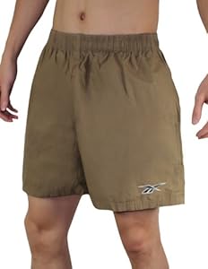 Reebok Mens High Performance Athletic Sports Shorts with Brief Lining XL Brown