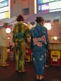 Japanese Kimonos (Defocussed), Summer Festival, Tokyo, Japan, Asia Photographic Poster Print by Gavin Hellier, 18×24