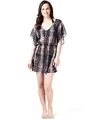 Autograph Snakeskin Print Bead Embellished Cover-Up Kaftan