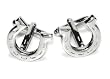 Silver-Tone Men's Cuff Links HORSESHOE Shaped Cufflinks