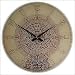 Murano Glass Clock - Mayan Calendar (Tan) (24"H x 24"W x 1"D)