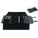 FindingKing提供 Watch & Jewelry Online Shop Ranking 18. Black Vinyl Jewelry Roll Necklace Chain Ring Bracelet Travel Display