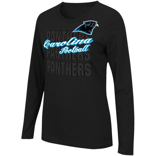 Carolina Panthers Ladies Gamer Gear Long Sleeve T-Shirt - Black (XX-Large)