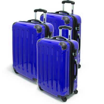 TOP-Trolley-Koffer 75/63/56cm XXL-Light, 4 Rollen 360°, Dehnfalte * Blau * Reviews
