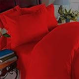 Elegant Comfort 1500 Thread Count Egyptian Quality 4-Piece Bed Sheet Sets with Deep Pockets, Queen, Red