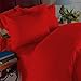 Elegant Comfort 1500 Premier Luxury Hotel Quality Softness Wrinkle and Fade Resistant 4-Piece Bed Sheet Set, Deep Pocket up to 16inch, Queen, Red