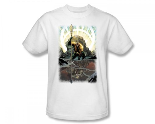  Aquaman - Brightest Day Aquaman Adult T-Shirt In White