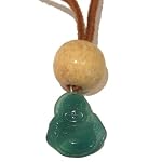 Chalcedony Necklace 01 Pendant Green Laughing Buddha Wood God Healing Crystal 24