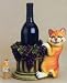 Kitchen & Housewares : Red Tabby DLH Cat Wine Bottle Holder with Stopper
