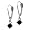 14k White Gold Black Diamond Earrings (3/8 cttw)
