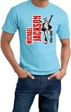 Michael Jackson 80's Legend King of Pop HALO 1958 - 2009 Moonwalk Classic Memorial Adult Aquatic Blue T-Shirt Tee Shirt