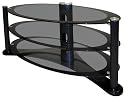 Icon Oval 4250 - Premium Glass Stand For LCD & Plasma TV Up to  50" - High Gloss Black