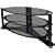 Icon Oval 4250 - Premium Glass Stand For LCD & Plasma TV Up to 50" - High Gloss Black