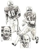 Dick Anderson/Jack Scott Miami Dolphins 16 x 20 Lithograph