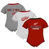 Reebok Detroit Red Wings Infant 3 Piece Creeper Set 18 Months