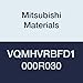 Mitsubishi Materials VQMHVRBFD1000R030 VQMHVRBF Carbide Smart Miracle Corner Radius End Mill, 4 Medium Flutes, for Finishing, 10 mm Cut Dia, 0.3 mm Corner Radius, 22 mm LOC