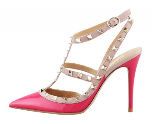 Onlymaker Women's High Heel Pointed Toe Buckle Sandals