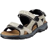 Rieker Clara 68872-60, Damen Sandalen/Outdoor-Sandalen, beige kombi, (crema/champignon/schwarz), EU 38