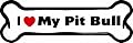 Imagine This Bone Car Magnet, I Love My Pit Bull, 2-Inch by 7-Inch by Imagine This Company