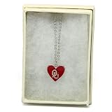 NCAA College Chain Necklace - Oklahoma University Sooners Heart