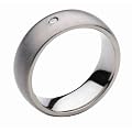 Dew Titanium Central Diamond Court 7 mm Ring