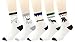 Wish Island Men's 5 Packs Fun Crazy Animal Cotton Casual Crew Socks