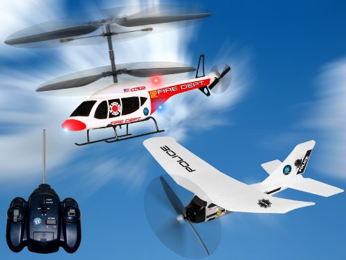 Plano police Megatech Free and I / S Fire Helicopter - Remote Control 2 Pack