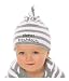 Baby M�tze bedruckt mit KLEINER FRECHDACHS (Farbe hellblau/dunkelblau)
