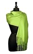 100% Pashmina GREEN Shawl Wrap. Woman's Scarf.
