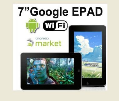 Best Price New 7inch epad Google android 2.2 VIA8650 tablet pc WiFi 3.0 mega pixel Camera,External 3G supports,RJ45 Flash10.1 BONUS KEYBOARD CASE STYLUS PEN FAST PRIORITY SHIPPING WITH SIGNATURE CONFIRMATION from USA SELLER SUPERSALE.99