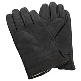 Men's Boston Traveler Lambskin Gloves with Lining - Black