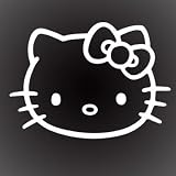 HELLO KITTY FACE DECAL STICKER 6X4