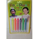6 COLORS inone WITH BRIGHT , FACE PAINT STICKS marker, NON-TOXIC