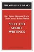 Selected Short Writings (German Library)