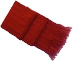 Handmade Alpaca Natural Fiber Scarf - True Cherry Red (Extra Long)